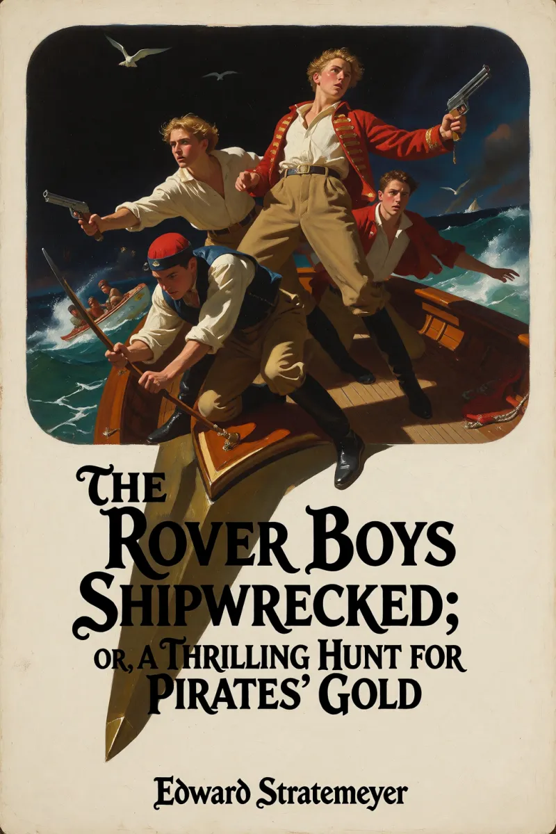 Cover of The Rover Boys Shipwrecked; or, A Thrilling Hunt for Pirates' Gold by Edward Stratemeyer