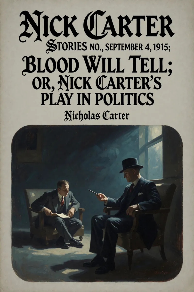 Cover of Nick Carter Stories No. 156, September 4, 1915: Blood Will Tell; or, Nick Carter's Play in Politics by Nicholas Carter