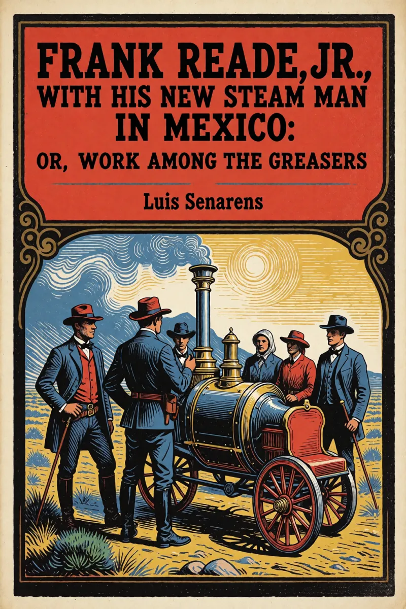 Cover of Frank Reade, Jr., with his new steam man in Mexico: or, hot work among the greasers by Luis Senarens