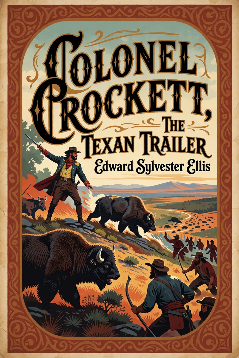 Cover of Colonel Crockett, the Texan trailer by Edward Sylvester Ellis