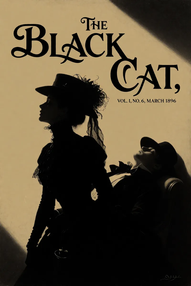 Cover of The black cat, vol. I, no. 6, March 1896 by Various
