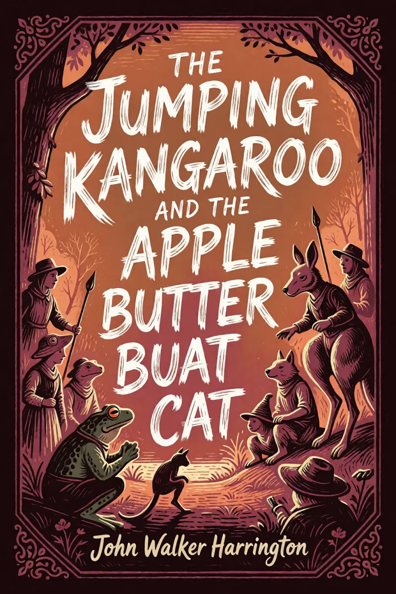 Cover of The jumping kangaroo and the apple butter cat by John Walker Harrington