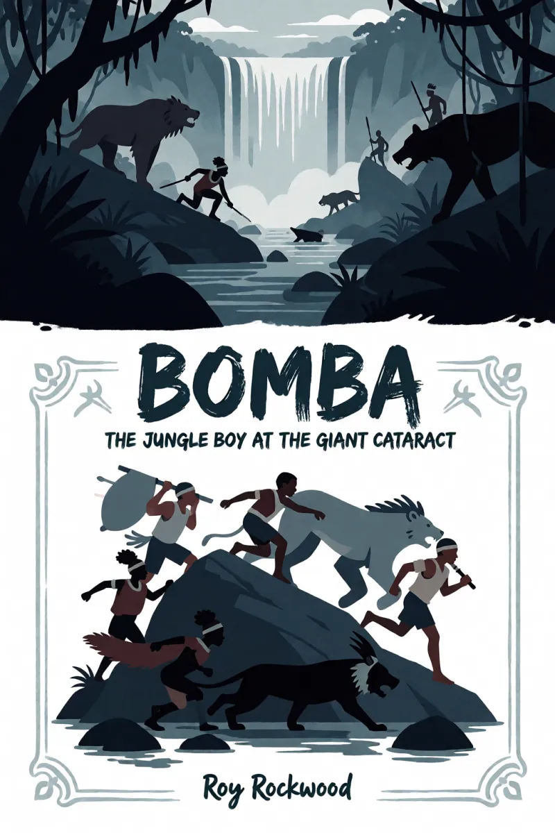 Cover of Bomba the jungle boy at the giant cataract by Roy Rockwood