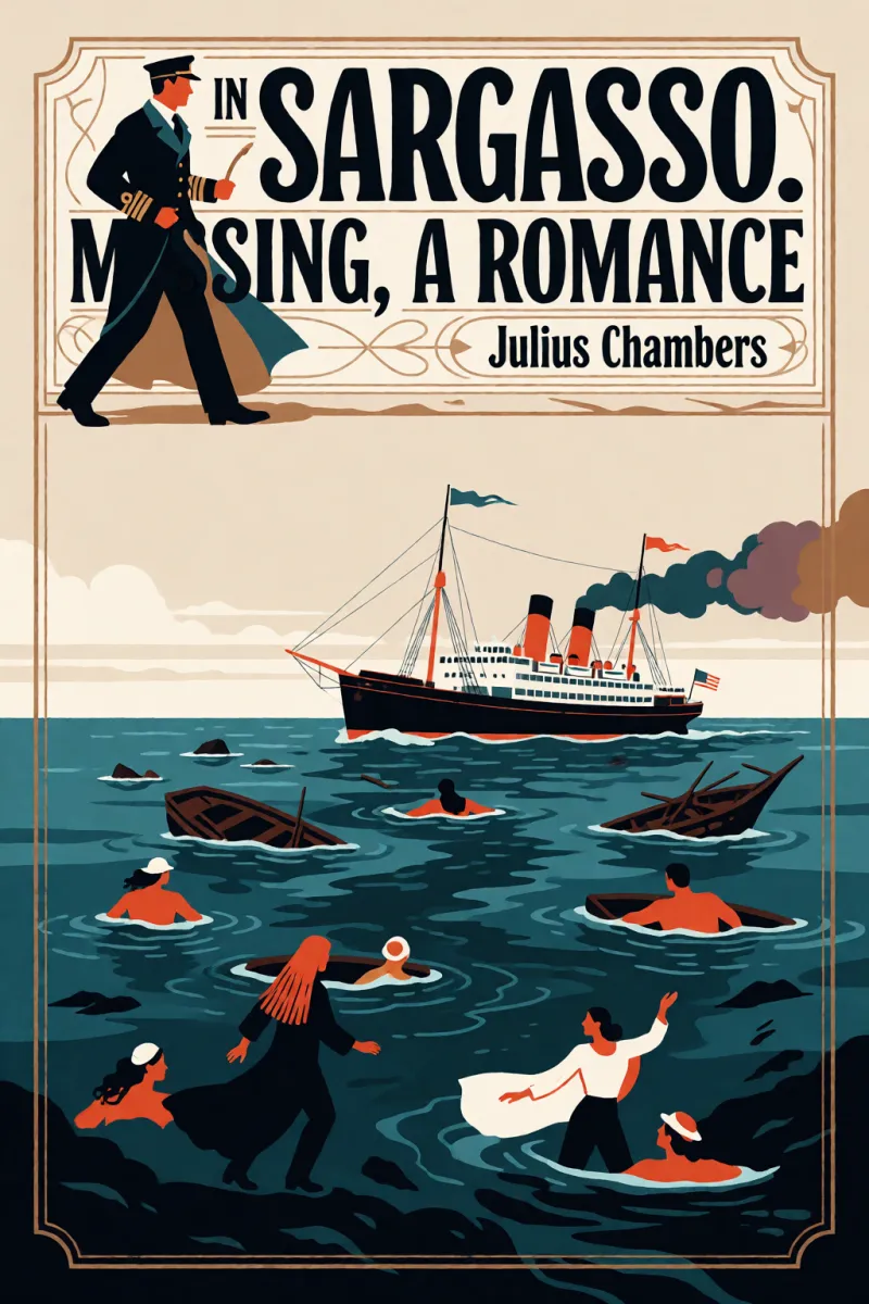 Cover of "In Sargasso." Missing, a romance by Julius Chambers