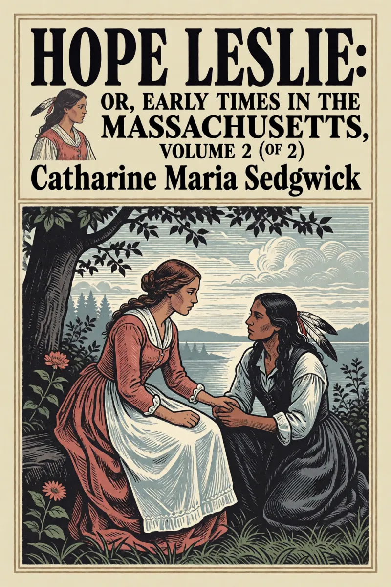 Cover of Hope Leslie: or, early times in the Massachusetts, volume 2 (of 2) by Catharine Maria Sedgwick