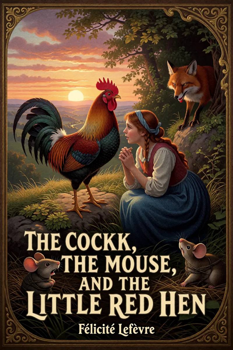 Cover of The cock, the mouse, and the little red hen by Félicité Lefèvre
