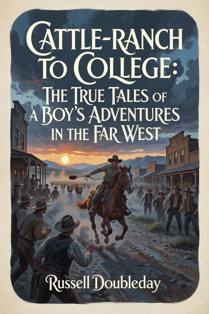 Cover of Cattle-Ranch to College: The True Tales of a Boy's Adventures in the Far West by Russell Doubleday