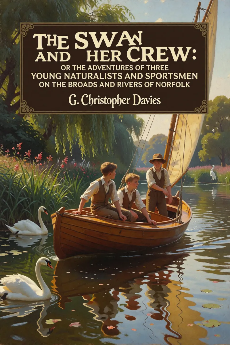 Cover of The Swan and Her Crew: or The Adventures of Three Young Naturalists and Sportsmen on the Broads and Rivers of Norfolk by G. Christopher Davies
