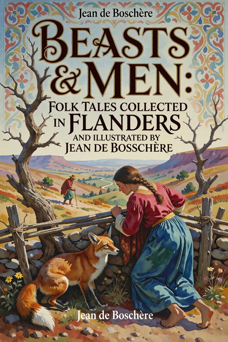 Cover of Beasts & Men: Folk Tales Collected in Flanders and Illustrated by Jean de Bosschère by Jean de Boschère