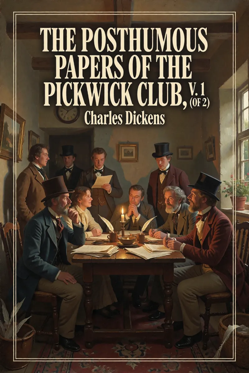Cover of The Posthumous Papers of the Pickwick Club, v. 1 (of 2) by Charles Dickens