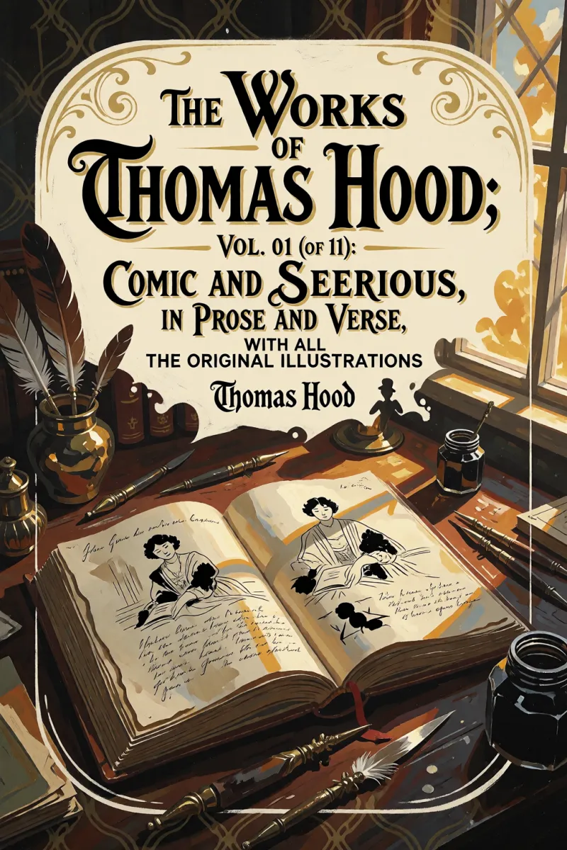 Cover of The Works of Thomas Hood; Vol. 01 (of 11): Comic and Serious, in Prose and Verse, With All the Original Illustrations by Thomas Hood