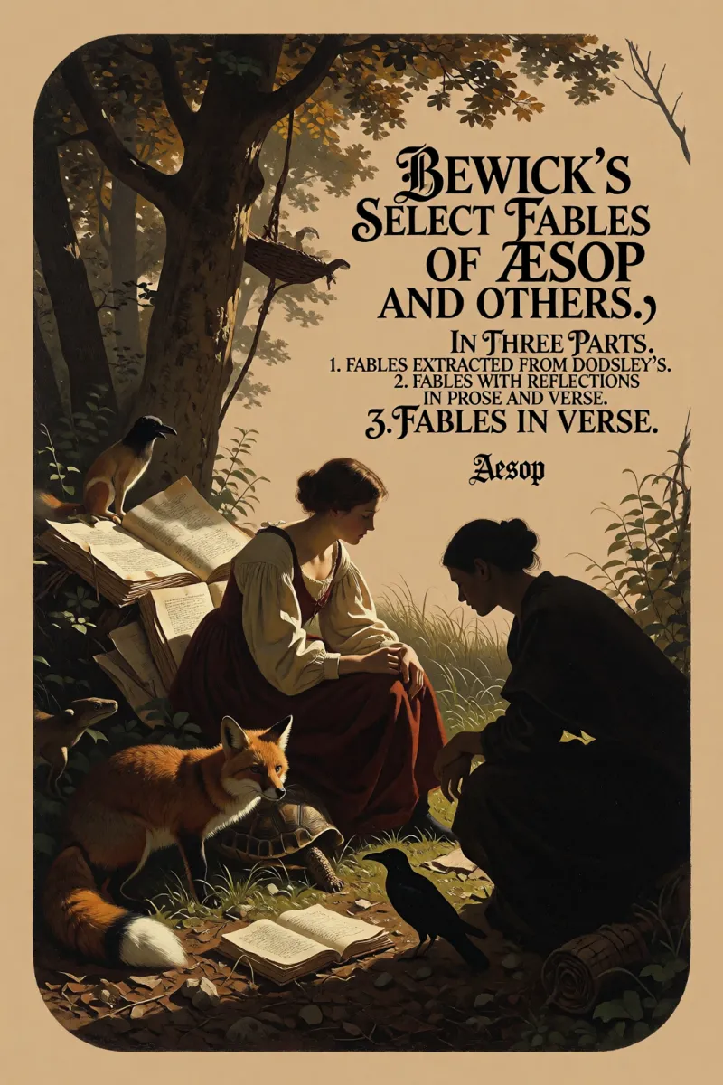 Cover of Bewick's Select Fables of Æsop and others.: In three parts. 1. Fables extracted from Dodsley's. 2. Fables with reflections in prose and verse. 3. Fables in verse. by Aesop