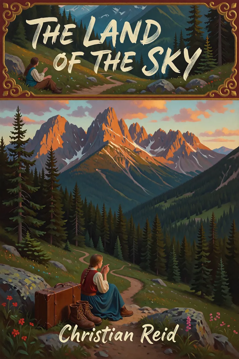 Cover of "The land of the sky" by Christian Reid