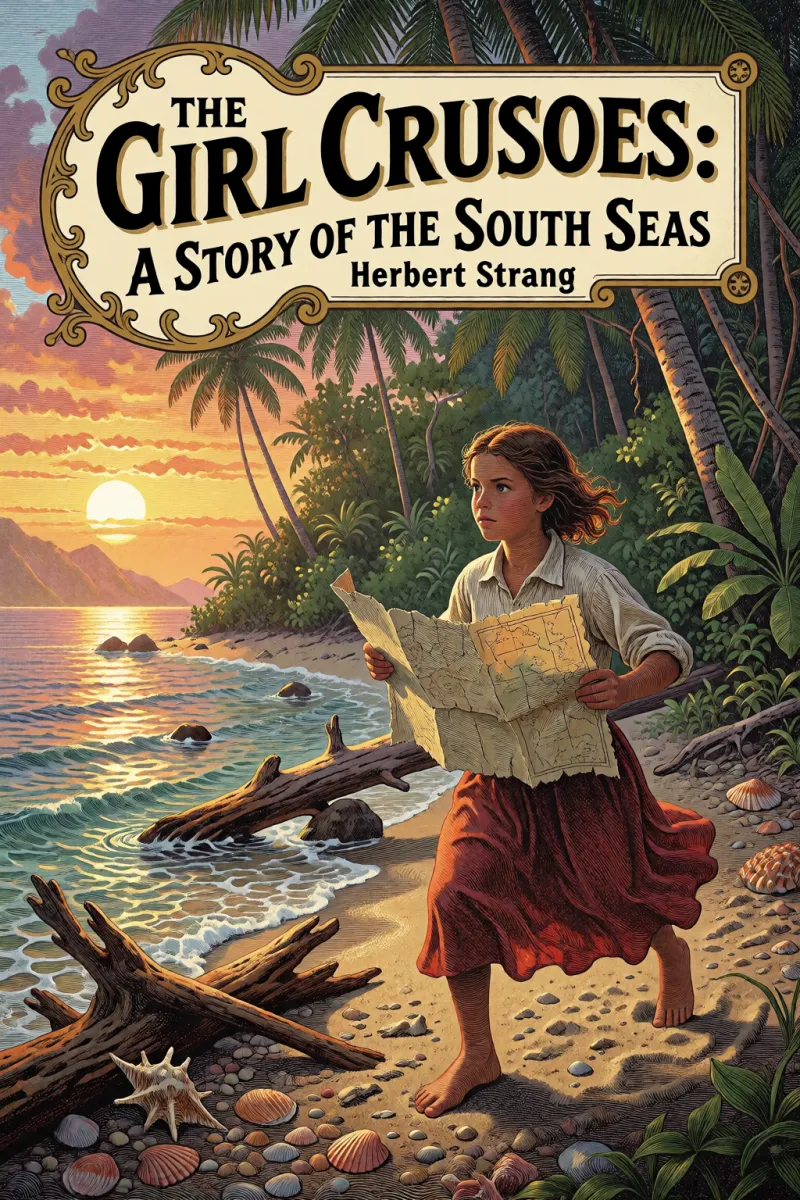 Cover of The Girl Crusoes: A Story of the South Seas by Herbert Strang