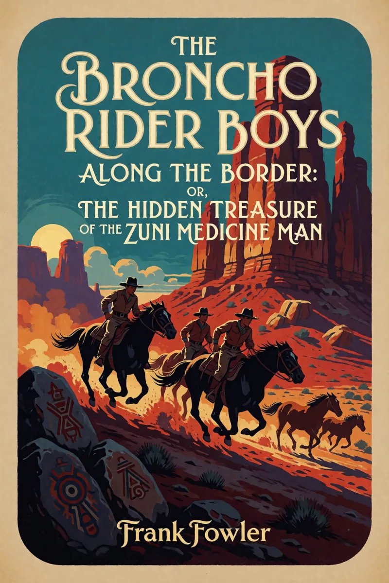 Cover of The Broncho Rider Boys Along the Border: Or, The Hidden Treasure of the Zuni Medicine Man by Frank Fowler