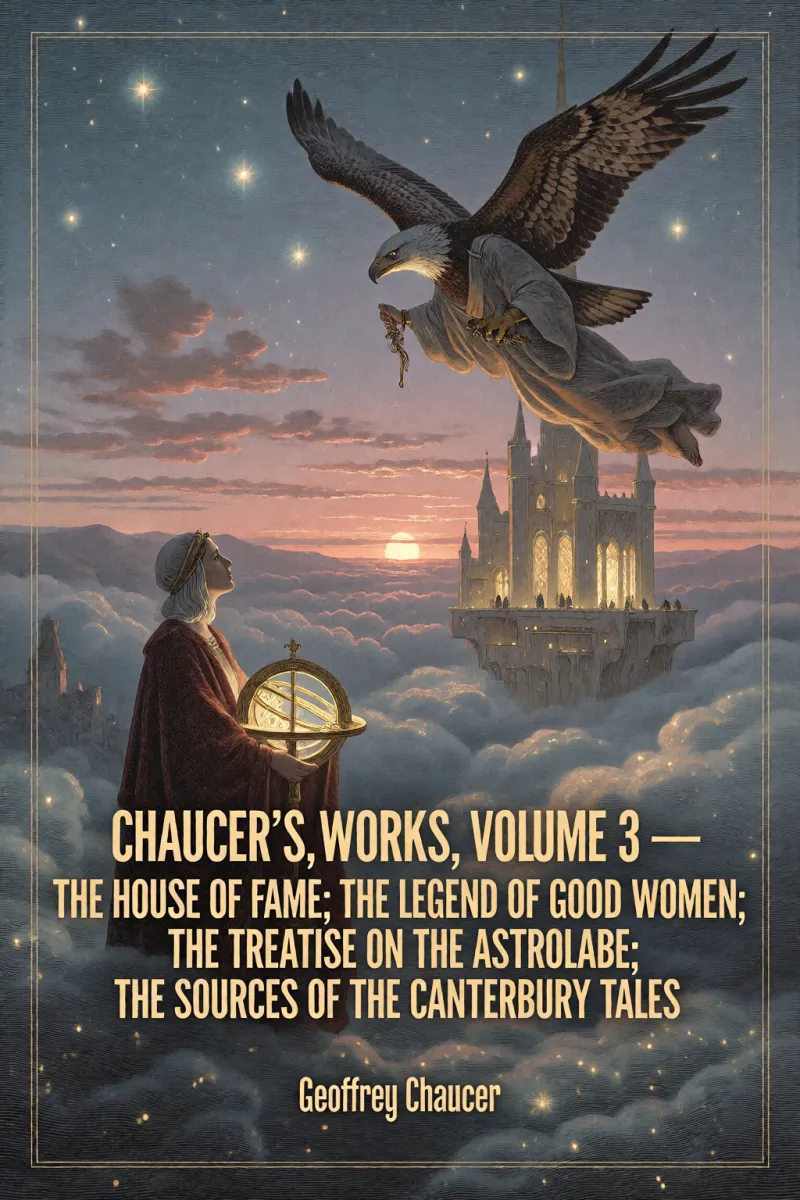Cover of Chaucer's Works, Volume 3 — The House of Fame; The Legend of Good Women; The Treatise on the Astrolabe; The Sources of the Canterbury Tales by Geoffrey Chaucer