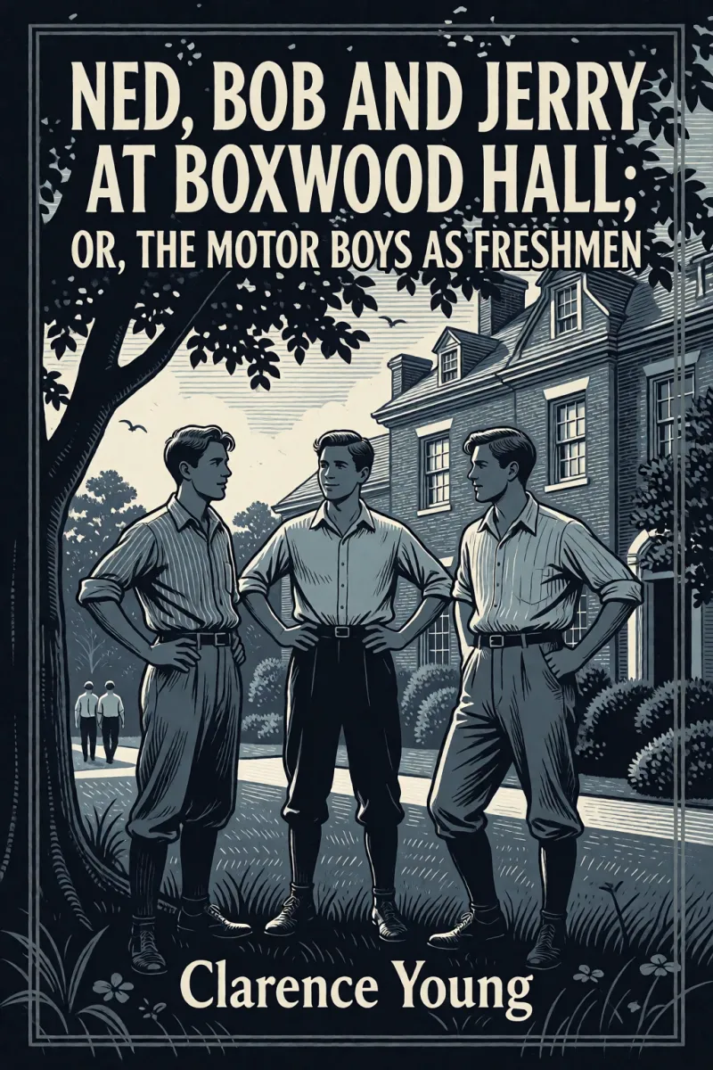 Cover of Ned, Bob and Jerry at Boxwood Hall; Or, The Motor Boys as Freshmen by Clarence Young