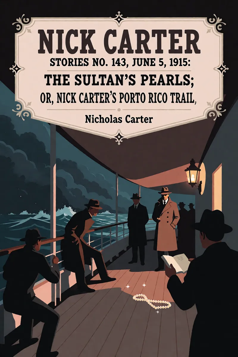 Cover of Nick Carter Stories No. 143, June 5, 1915: The sultan's pearls; or, Nick Carter's Porto Rico trail by Nicholas Carter