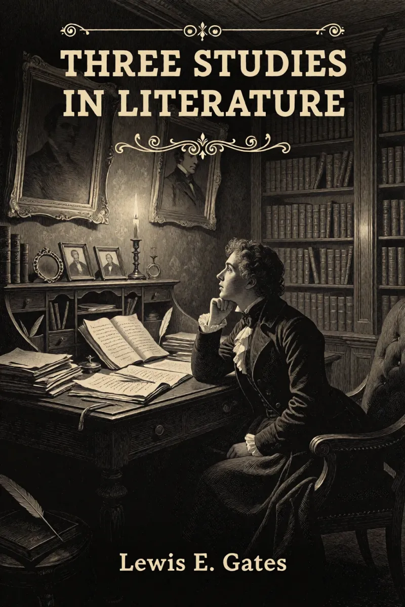Cover of Three studies in literature by Lewis E. Gates