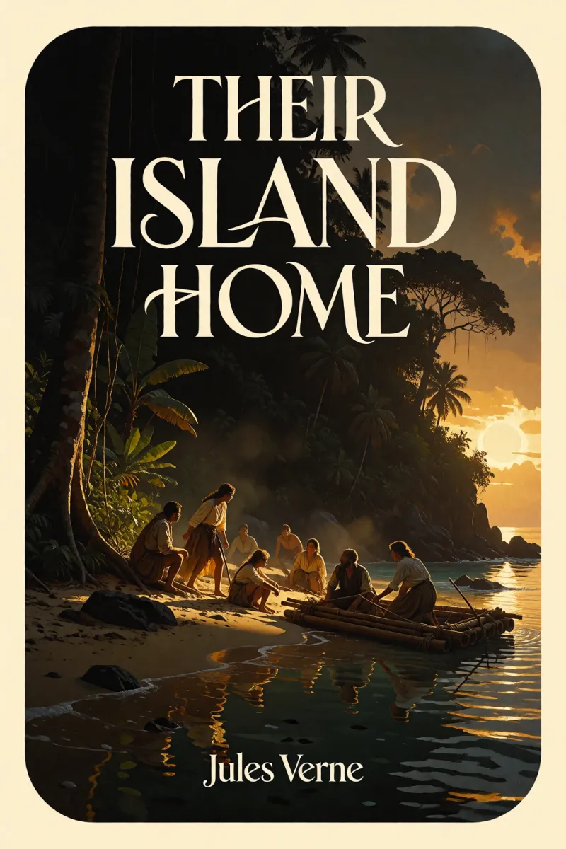 Cover of Their island home by Jules Verne