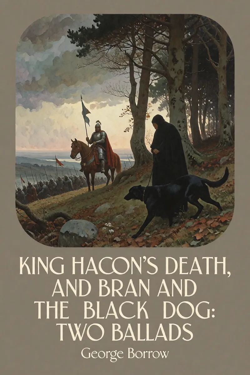 Cover of King Hacon's Death, and Bran and the Black Dog: Two Ballads by George Borrow