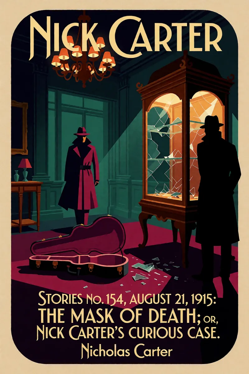 Cover of Nick Carter Stories No. 154, August 21, 1915: The mask of death; or, Nick Carter's curious case. by Nicholas Carter