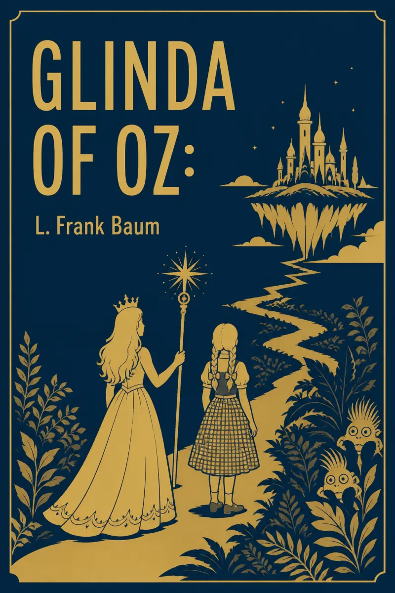Cover of Glinda of Oz: In Which Are Related the Exciting Experiences of Princess Ozma of Oz, and Dorothy, in Their Hazardous Journey to the Home of the Flatheads, and to the Magic Isle of the Skeezers, and How They Were Rescued from Dire Peril by the Sorcery of Glinda the Good by L. Frank Baum