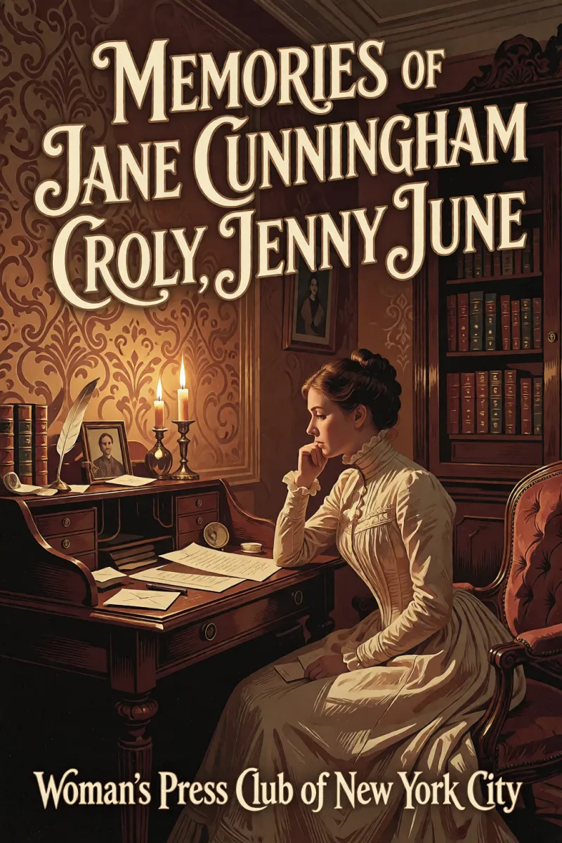 Cover of Memories of Jane Cunningham Croly, "Jenny June" by Woman's Press Club of New York City