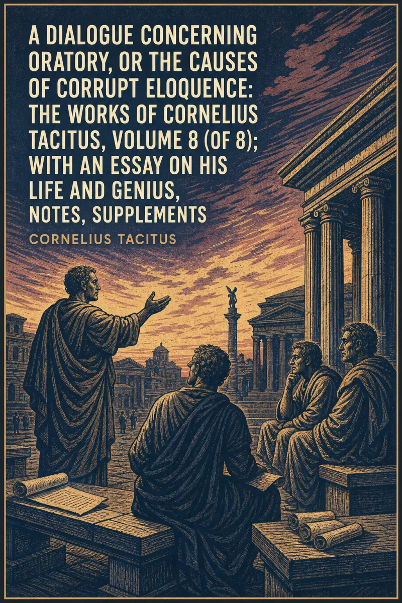 Cover of A Dialogue Concerning Oratory, or the Causes of Corrupt Eloquence: The Works of Cornelius Tacitus, Volume 8 (of 8); With an Essay on His Life and Genius, Notes, Supplements by Cornelius Tacitus