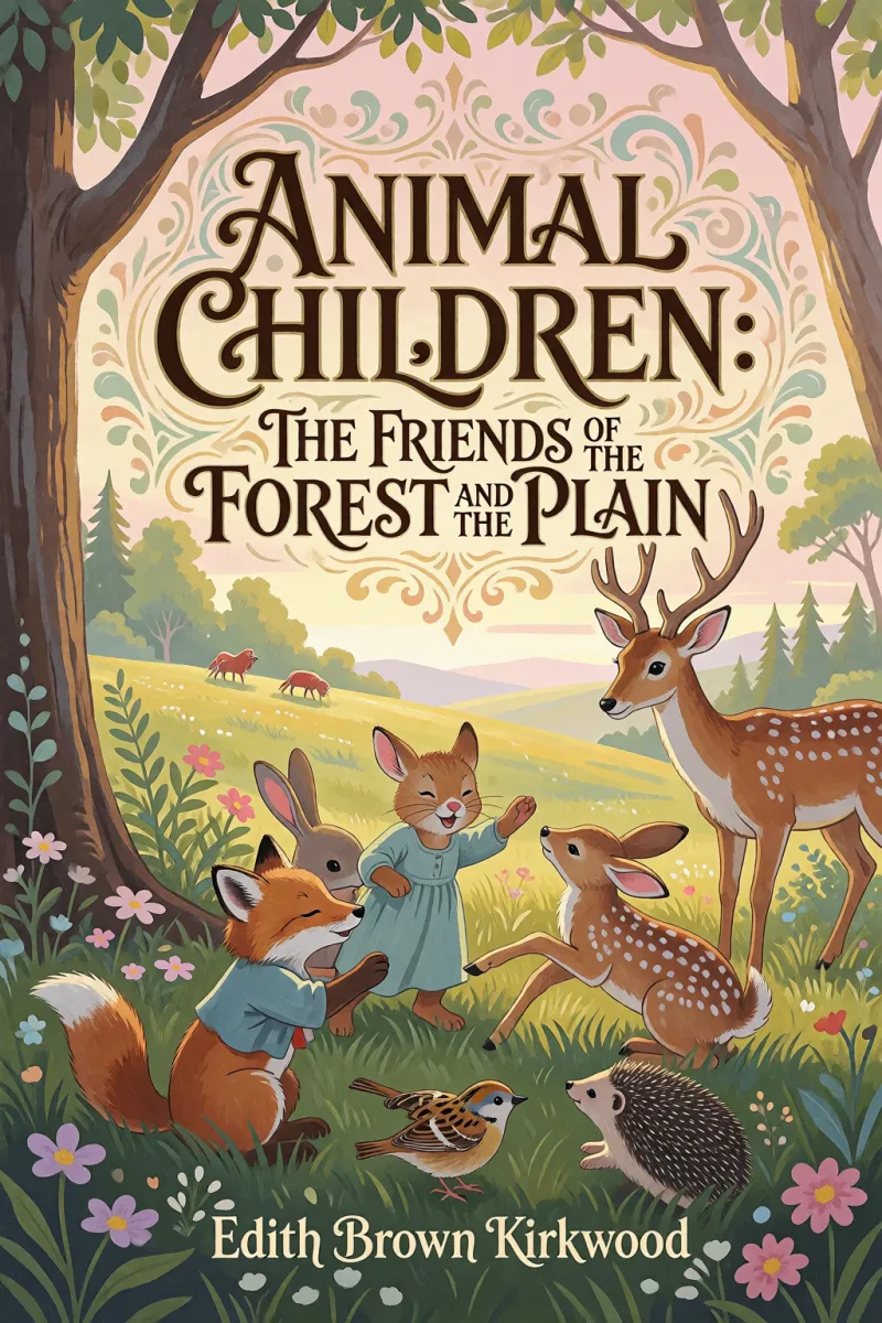 Cover of Animal Children: The Friends of the Forest and the Plain by Edith Brown Kirkwood
