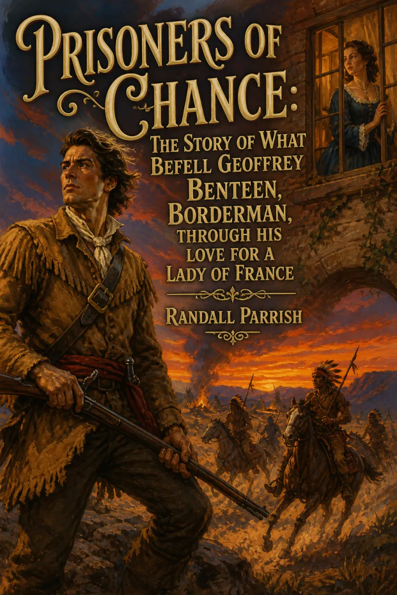 Cover of Prisoners of Chance: The Story of What Befell Geoffrey Benteen, Borderman, through His Love for a Lady of France by Randall Parrish
