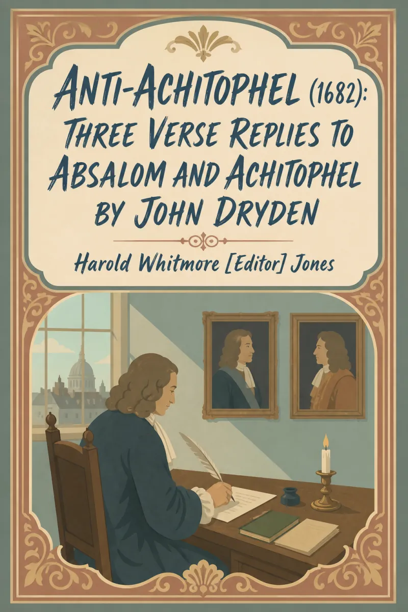 Cover of Anti-Achitophel (1682): Three Verse Replies to Absalom and Achitophel by John Dryden by Harold Whitmore [Editor] Jones