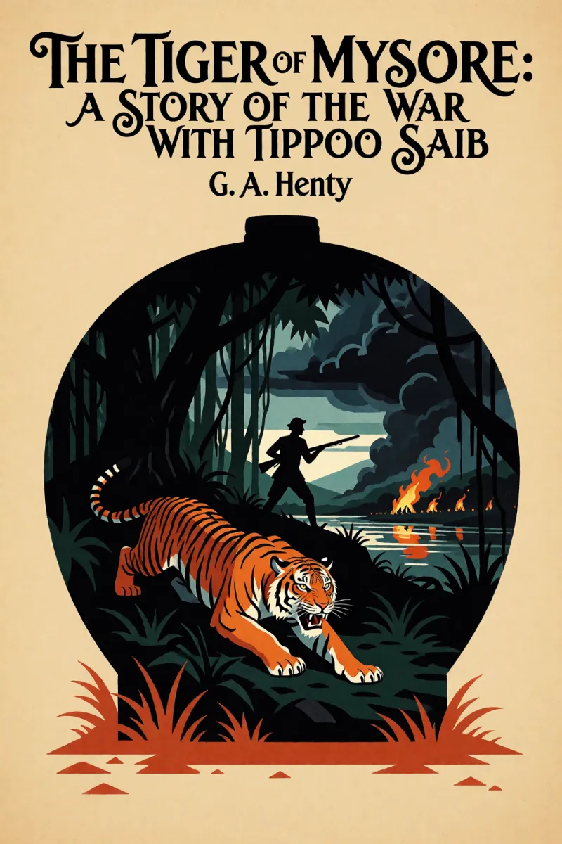 Cover of The Tiger of Mysore: A Story of the War with Tippoo Saib by G. A. Henty