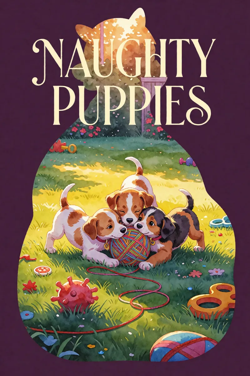 Cover of Naughty Puppies by Anonymous