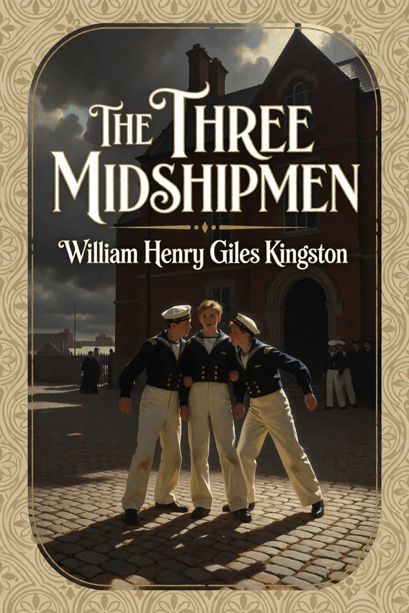 Cover of The Three Midshipmen by William Henry Giles Kingston