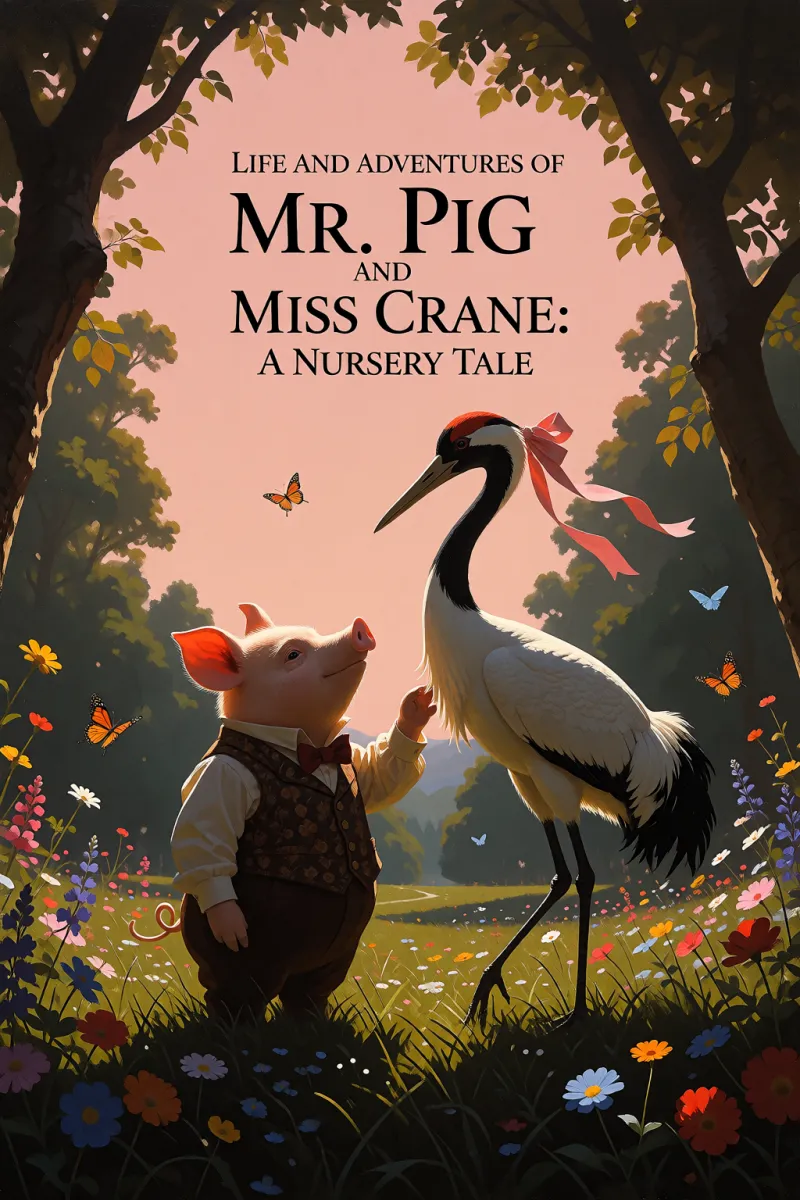 Cover of Life and Adventures of Mr. Pig and Miss Crane: A Nursery Tale by Unknown