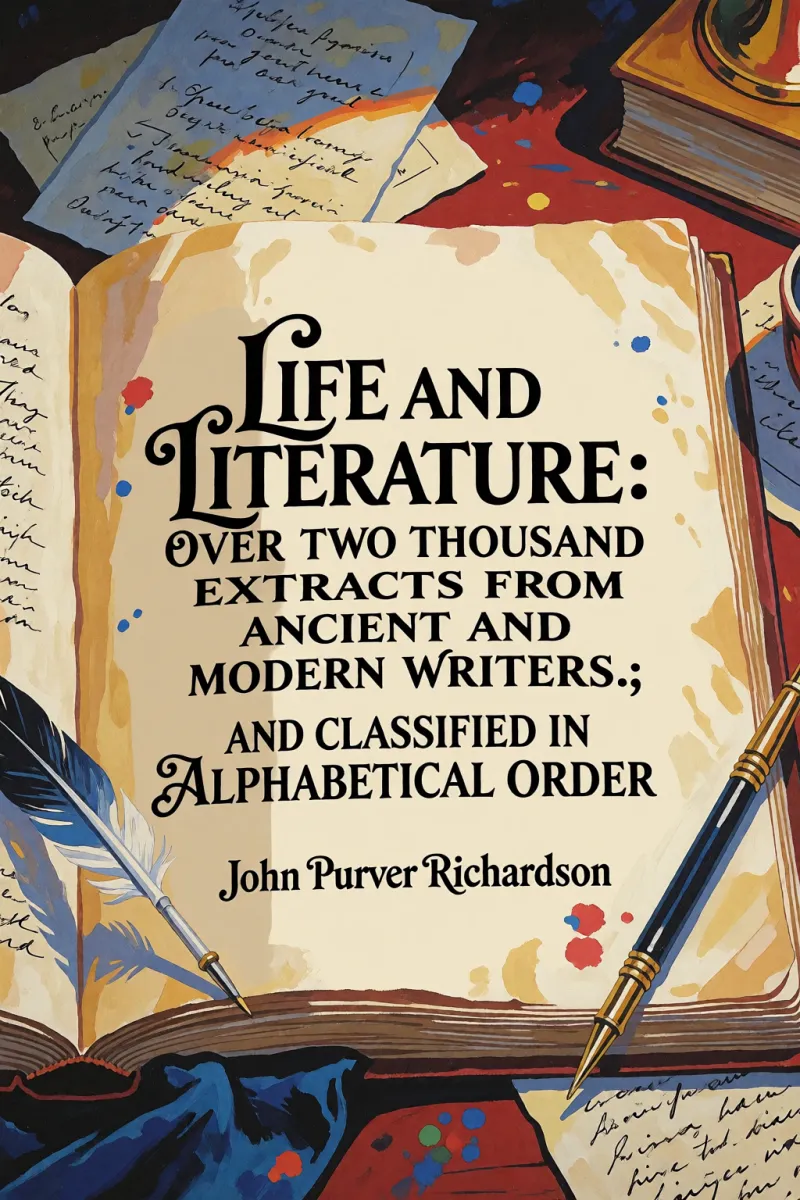 Cover of Life and Literature: Over two thousand extracts from ancient and modern writers,: and classified in alphabetical order by John Purver Richardson