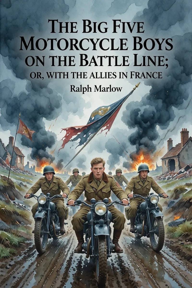 Cover of The Big Five Motorcycle Boys on the Battle Line; Or, With the Allies in France by Ralph Marlow
