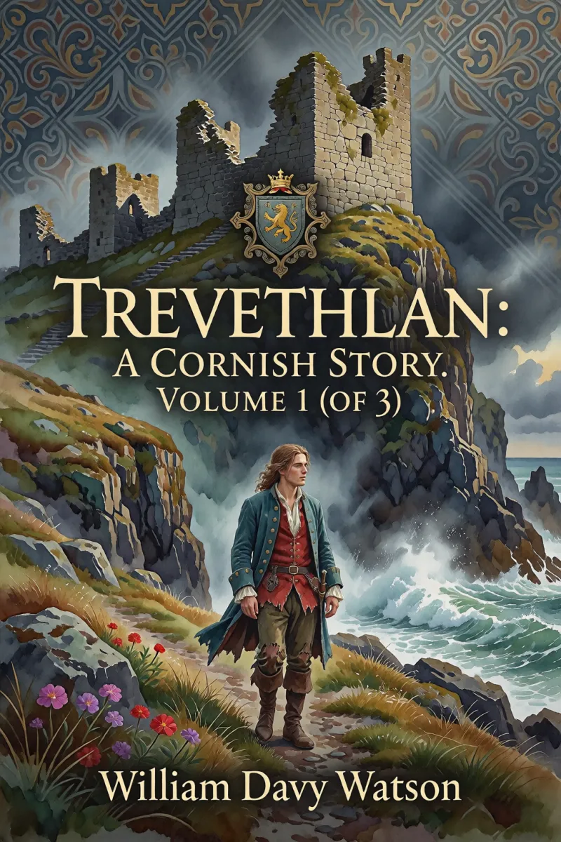 Cover of Trevethlan: A Cornish Story. Volume 1 (of 3) by William Davy Watson