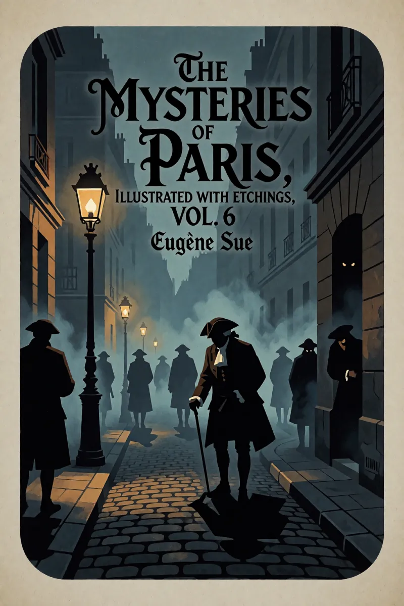Cover of The Mysteries of Paris, illustrated with etchings, Vol. 6 by Eugène Sue