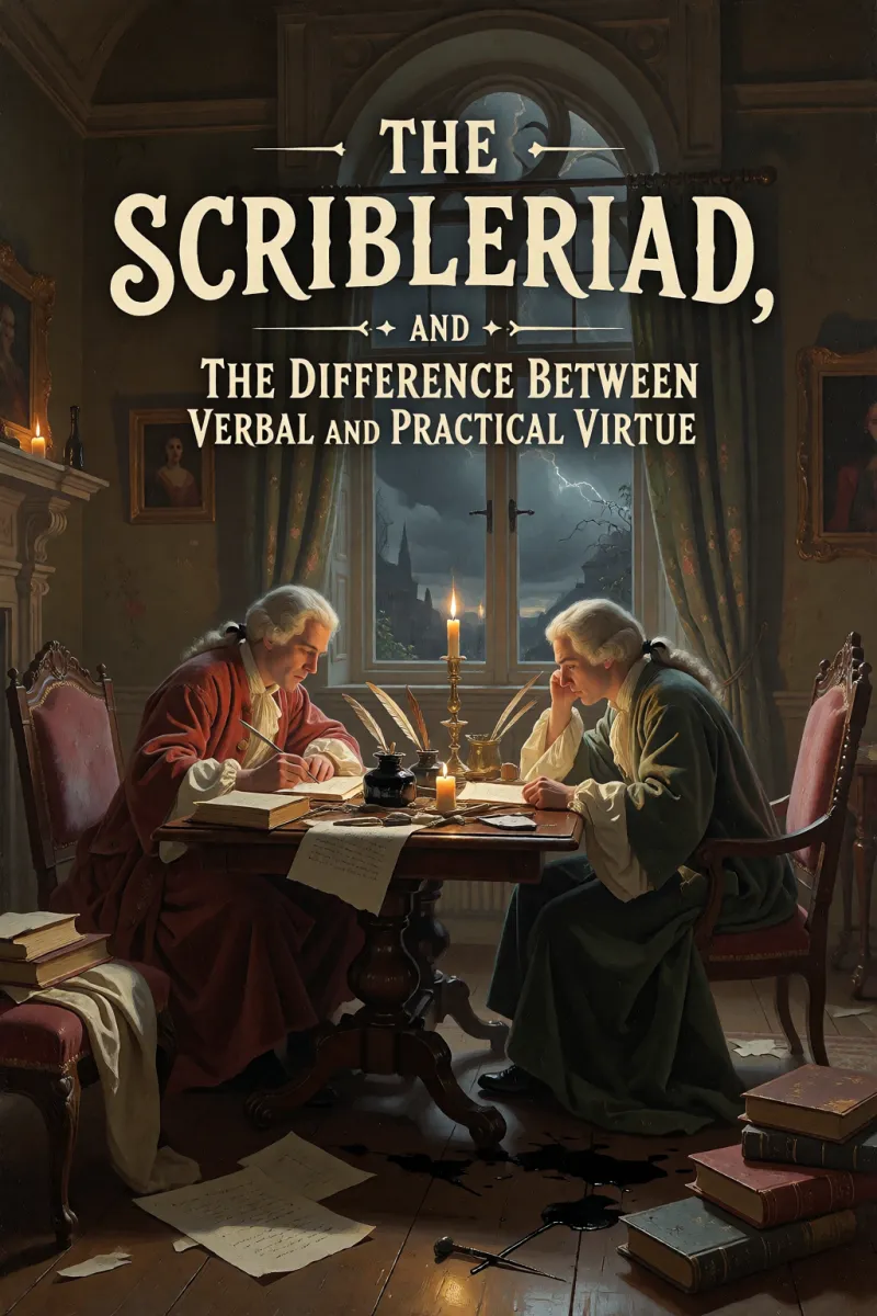 Cover of The Scribleriad, and The Difference Between Verbal and Practical Virtue by Anonymous