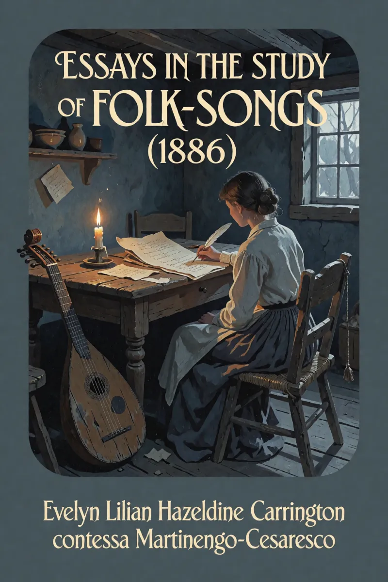 Cover of Essays in the Study of Folk-Songs (1886) by Evelyn Lilian Hazeldine Carrington contessa Martinengo-Cesaresco