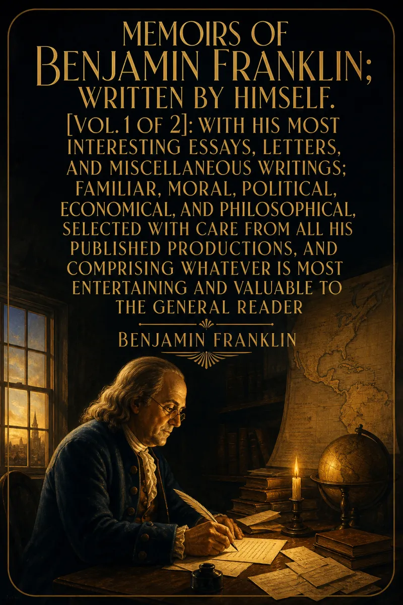 Cover of Memoirs of Benjamin Franklin; Written by Himself. [Vol. 1 of 2]: With His Most Interesting Essays, Letters, and Miscellaneous Writings; Familiar, Moral, Political, Economical, and Philosophical, Selected with Care from All His Published Productions, and Comprising Whatever Is Most Entertaining and Valuable to the General Reader by Benjamin Franklin
