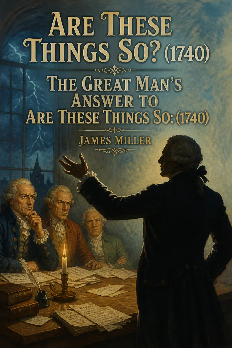 Cover of Are these Things So? (1740) The Great Man's Answer to Are These things So: (1740) by James Miller