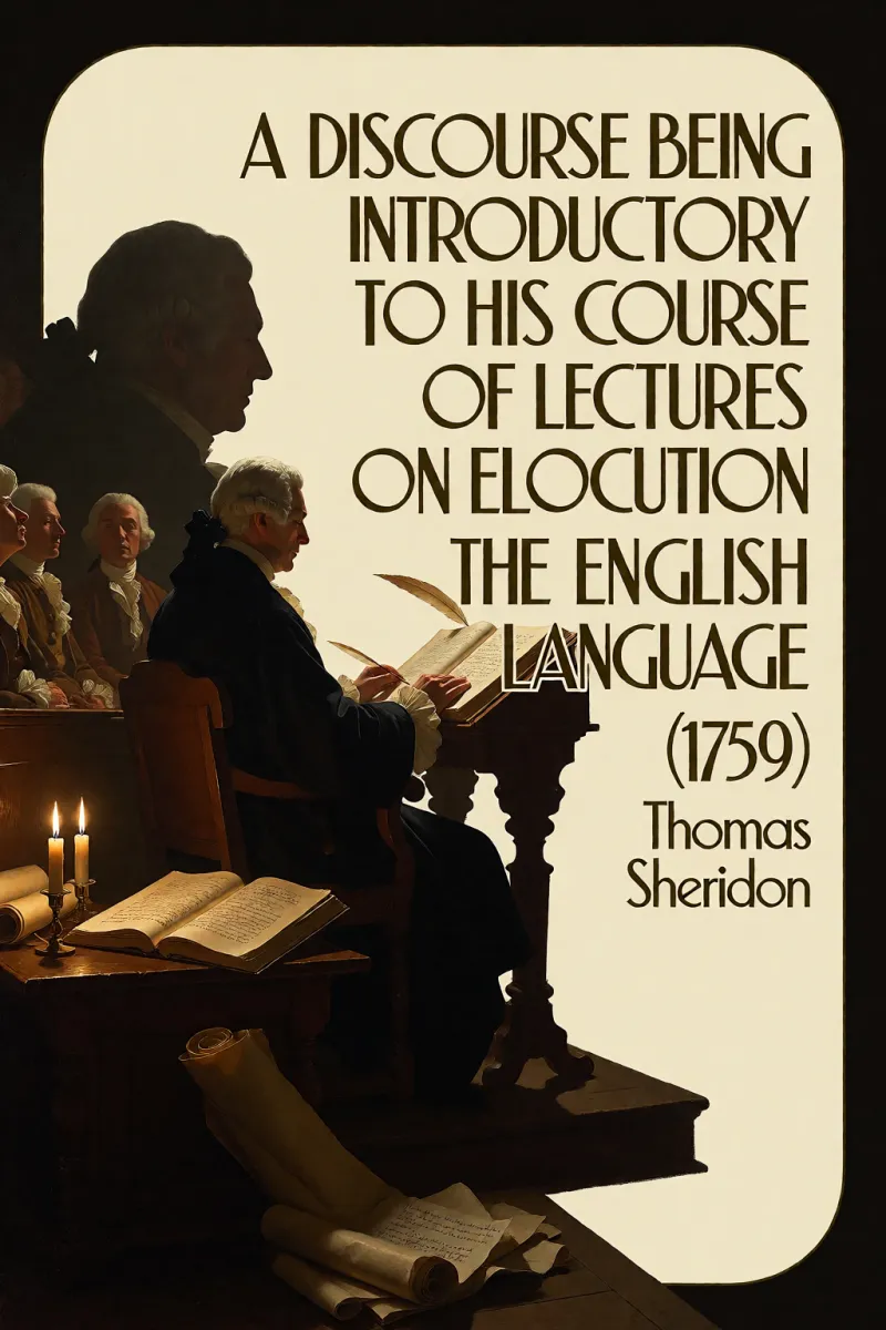 Cover of A Discourse Being Introductory to his Course of Lectures on Elocution and the English Language (1759) by Thomas Sheridan