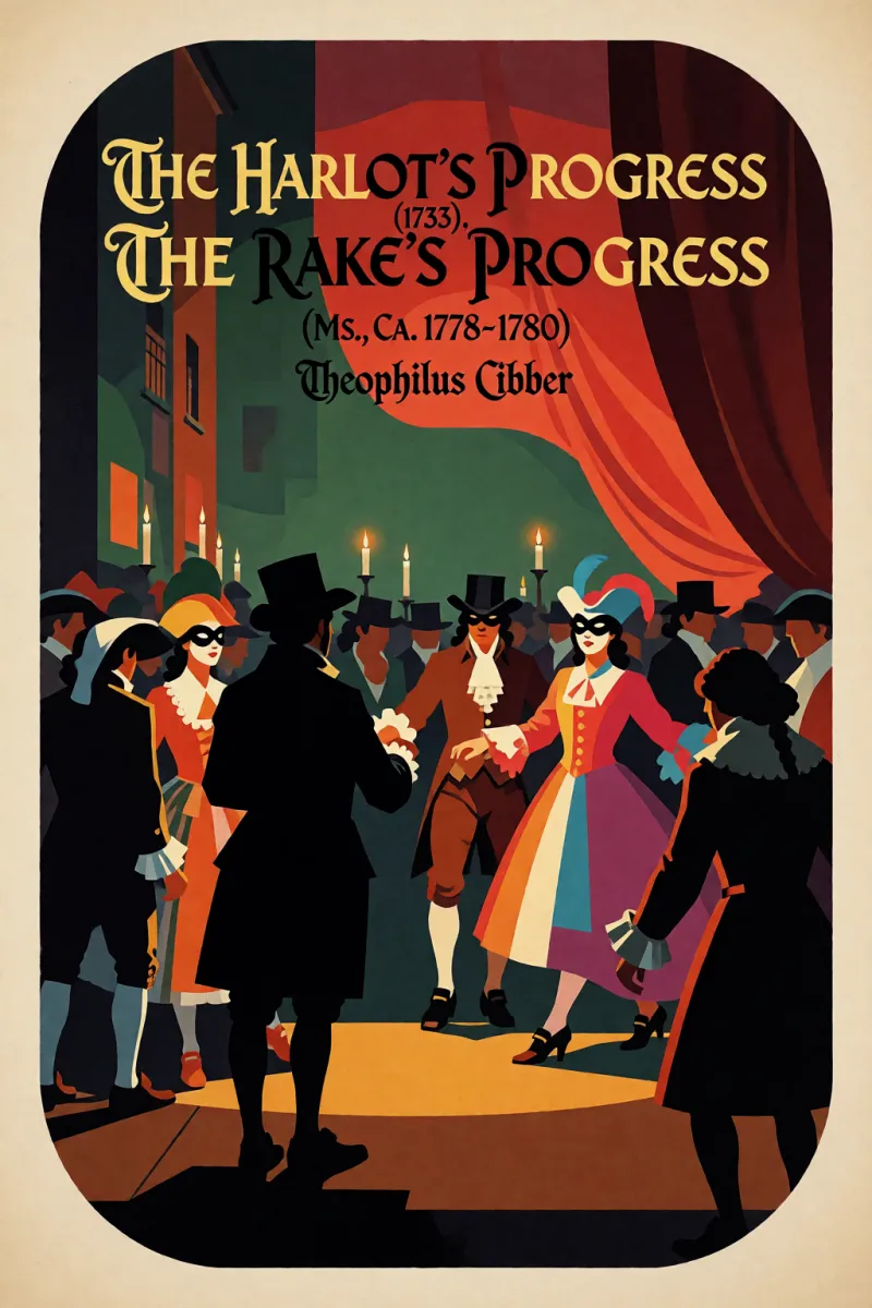 Cover of The Harlot's Progress (1733), The Rake's Progress (Ms., ca. 1778-1780) by Theophilus Cibber
