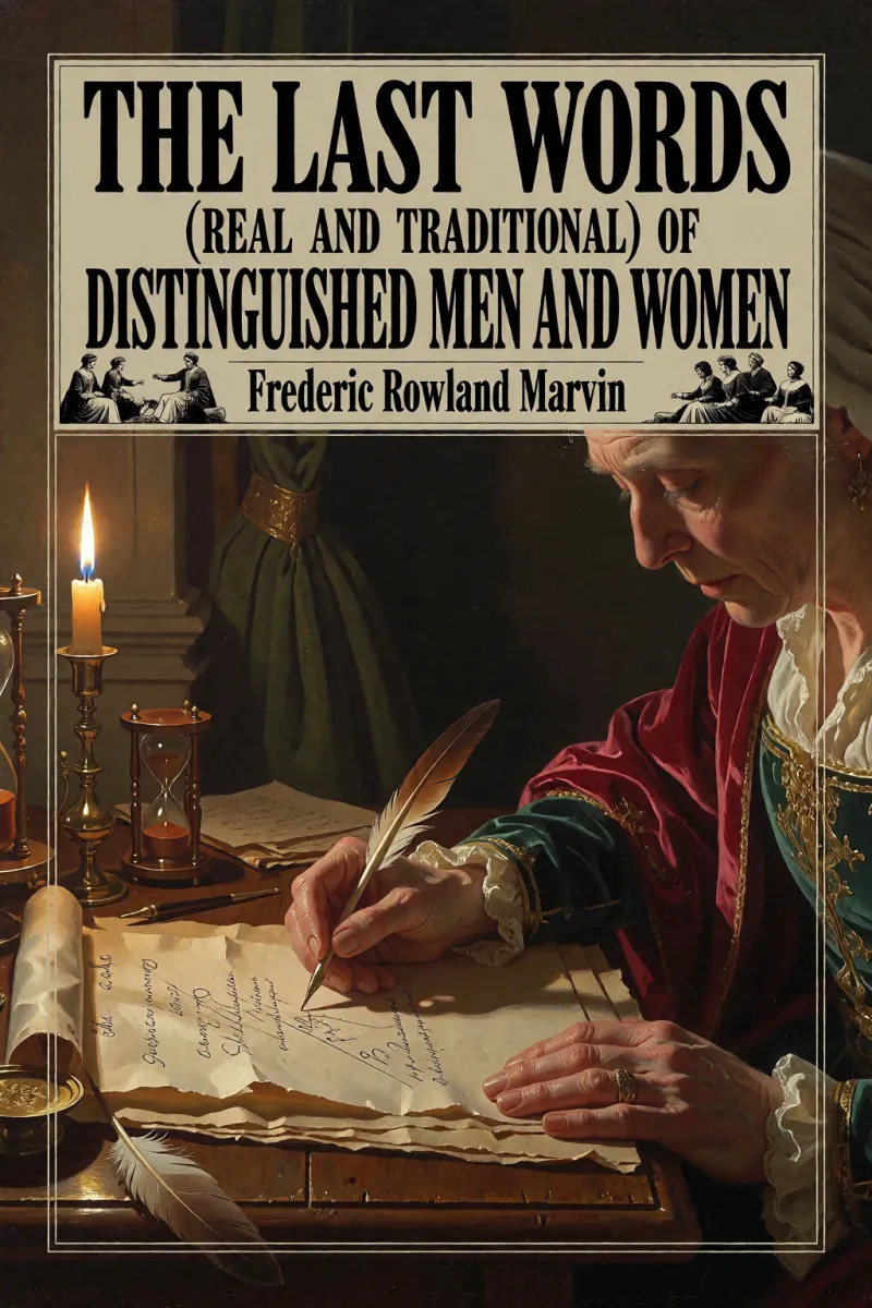 Cover of The Last Words (Real and Traditional) of Distinguished Men and Women by Frederic Rowland Marvin