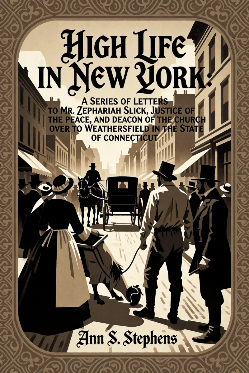 Cover of High Life in New York: A series of letters to Mr. Zephariah Slick, Justice of the Peace, and Deacon of the church over to Weathersfield in the state of Connecticut by Ann S. Stephens