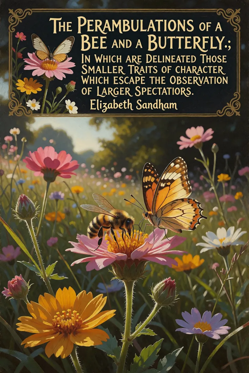 Cover of The Perambulations of a Bee and a Butterfly,: In which are delineated those smaller traits of character which escape the observation of larger spectators. by Elizabeth Sandham