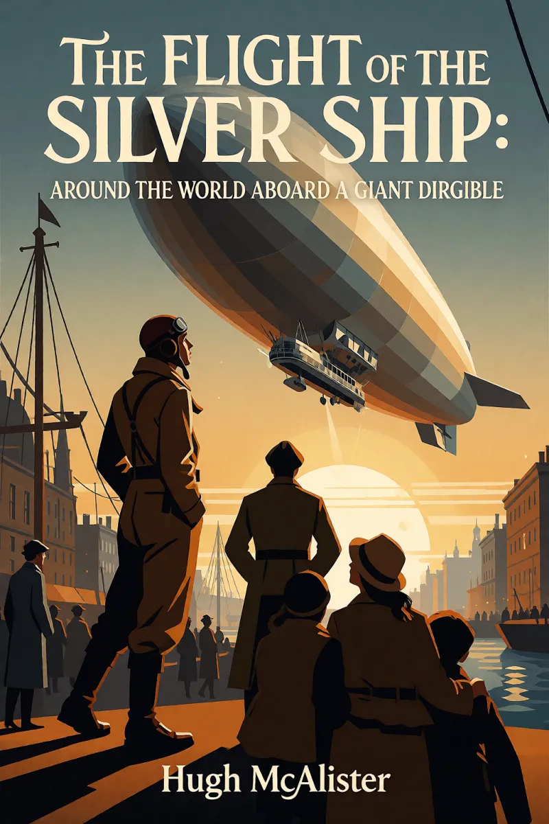 Cover of The Flight of the Silver Ship: Around the World Aboard a Giant Dirgible by Hugh McAlister